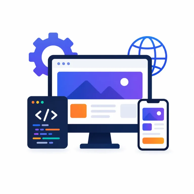 website development display image