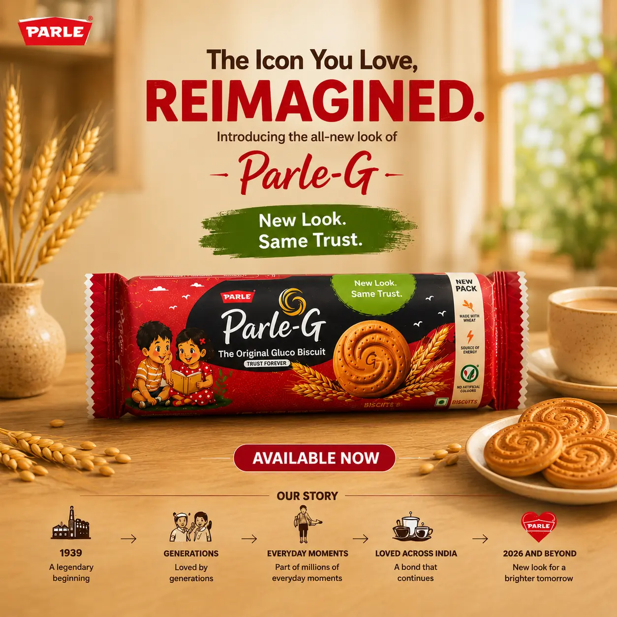 Parle g Rebranded look